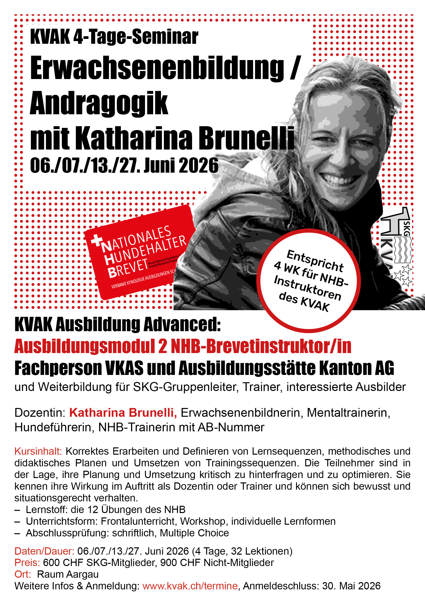 Erwachsenenbildung/Andragogik mit Katharina Brunelli (Ausbildungsmodul 2 NHB-Brevetinstruktor KVAK) 